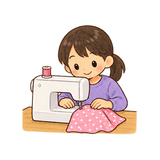 家庭科のミシンのイラスト