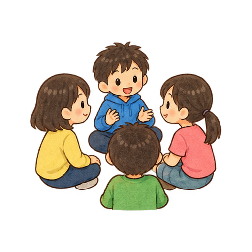 道徳の話し合いのイラスト