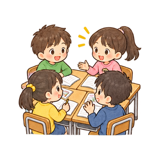 グループ学習のイラスト