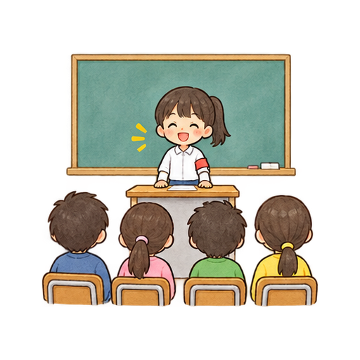 朝の会のイラスト