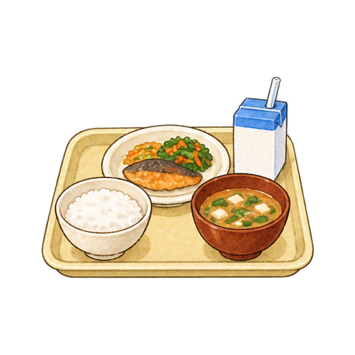 給食の献立のイラスト