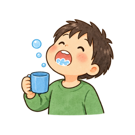 うがいのイラスト
