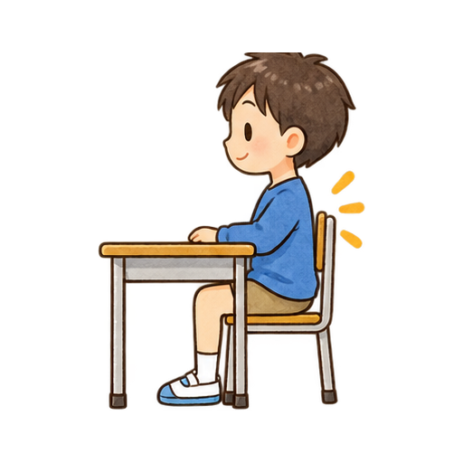 よい姿勢のイラスト
