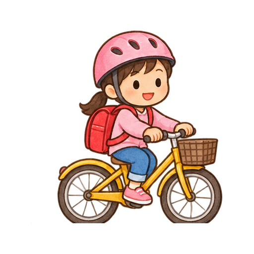 自転車のヘルメットのイラスト