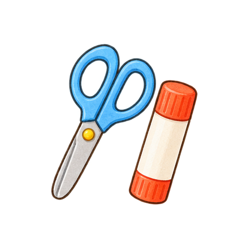 はさみとのりのイラスト