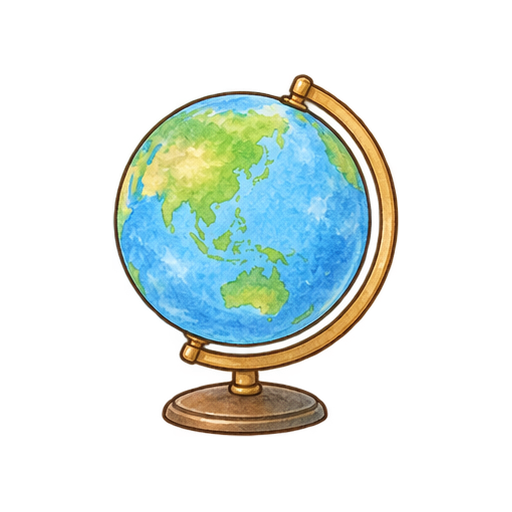 地球儀のイラスト