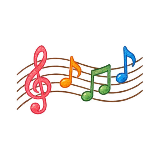 音符の飾りのイラスト