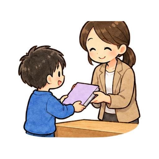 宿題を提出のイラスト