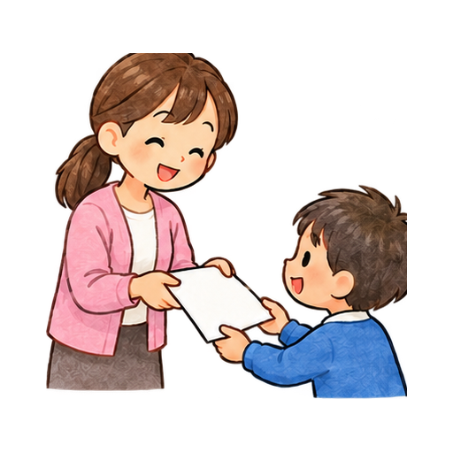 テスト返却のイラスト