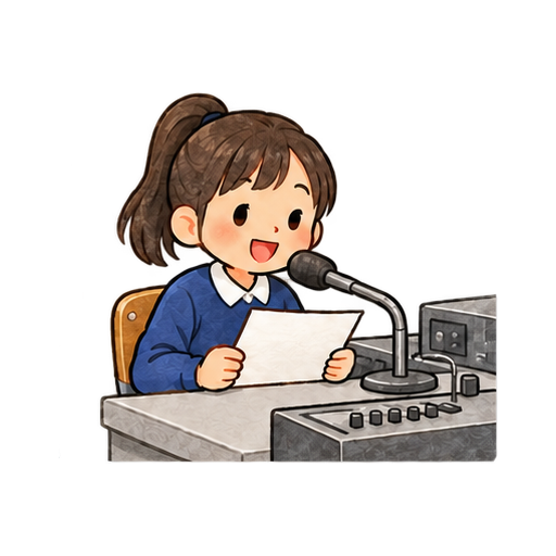 校内放送のイラスト