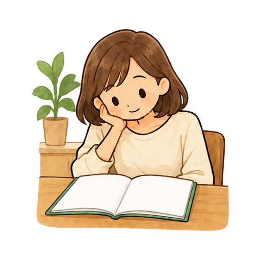 連絡帳を確認する保護者のイラスト