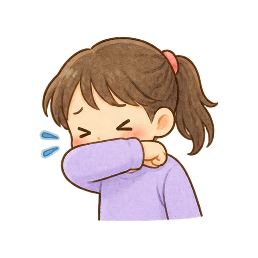 咳エチケットのイラスト