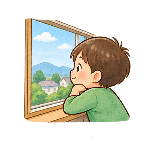 目を休めるのイラスト