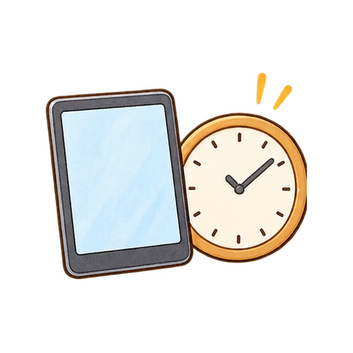 画面時間の約束のイラスト