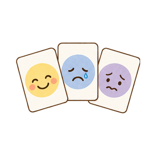 気持ちの表情カードのイラスト