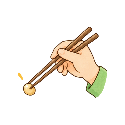 箸の持ち方のイラスト
