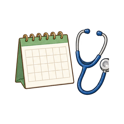 健康診断の予定のイラスト