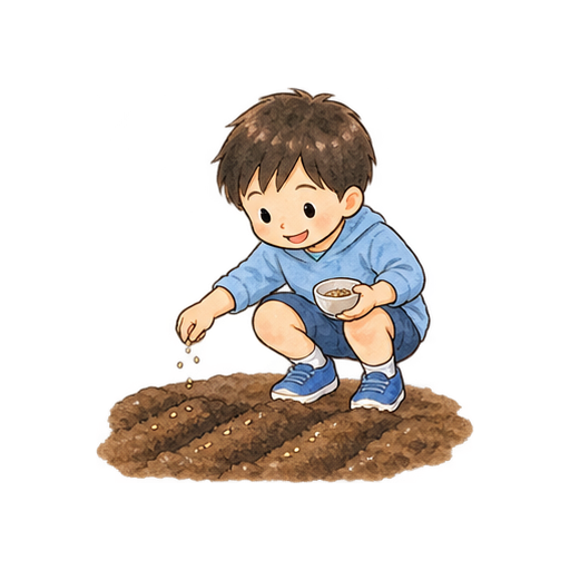 種まきのイラスト