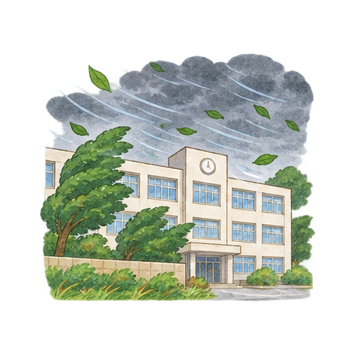 台風への備えのイラスト