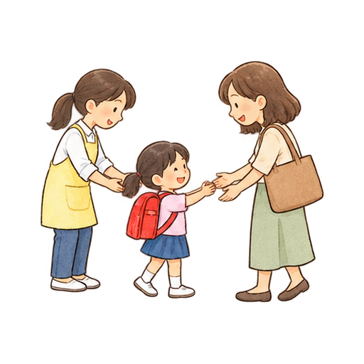 引き渡し訓練のイラスト