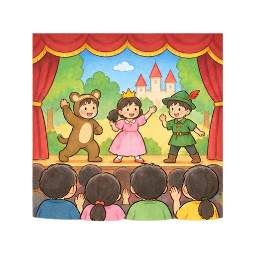 演劇鑑賞会のイラスト