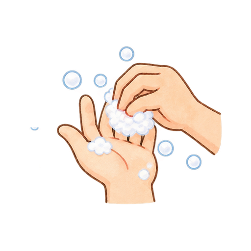 指先を洗うのイラスト
