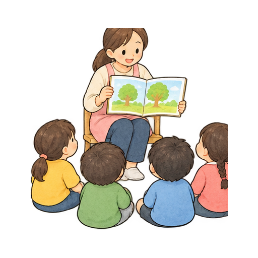 PTAの読み聞かせのイラスト