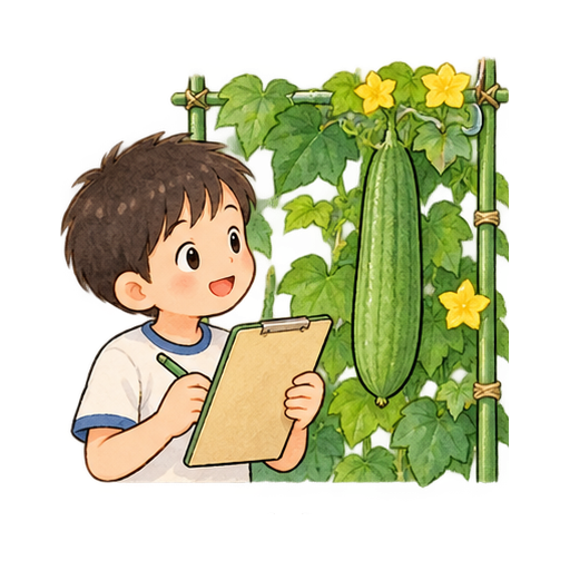 へちまの観察のイラスト