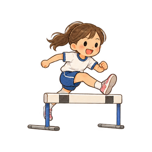 ハードル走のイラスト