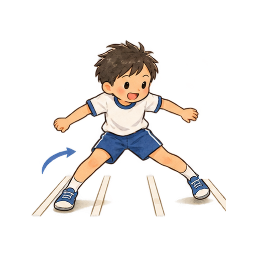 反復横とびのイラスト