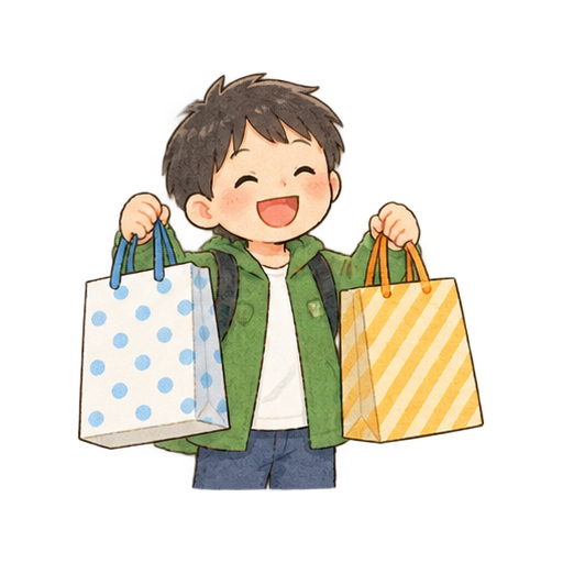 修学旅行のおみやげのイラスト