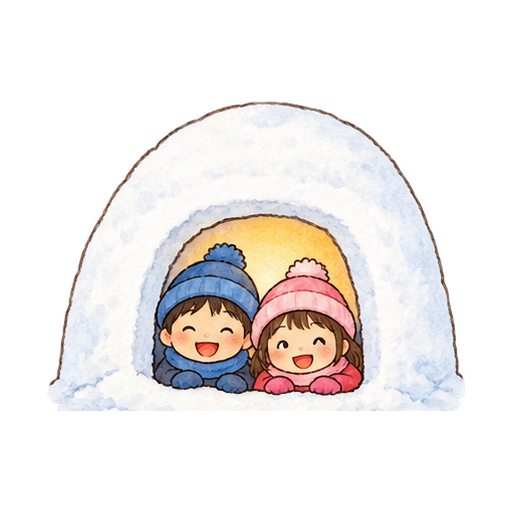 かまくらのイラスト