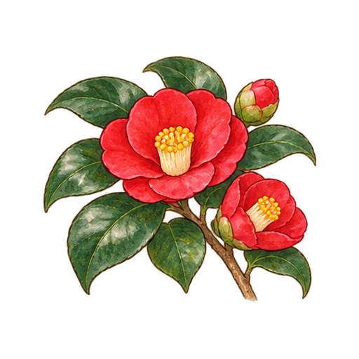 椿のイラスト
