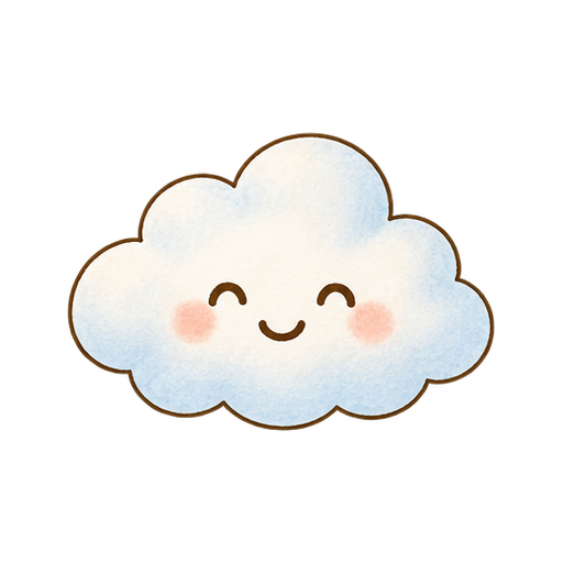 くもりのマークのイラスト
