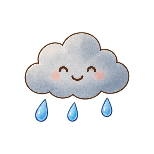 雨のマークのイラスト