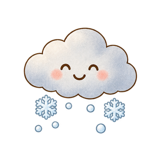 雪のマークのイラスト