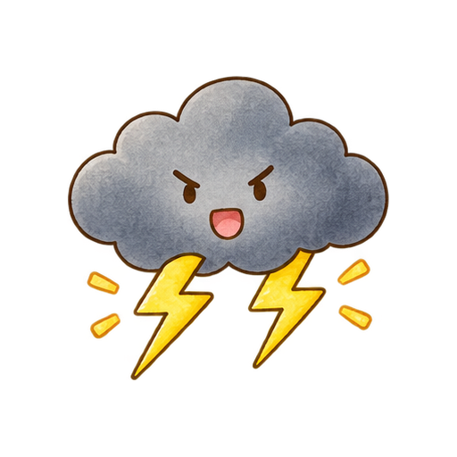 かみなりのマークのイラスト