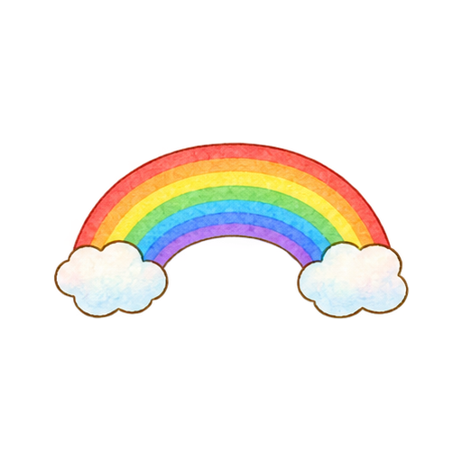 虹のラインのイラスト
