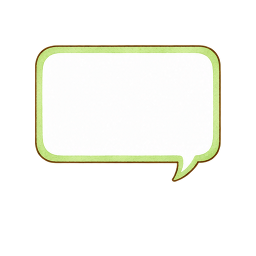 四角い吹き出しのイラスト