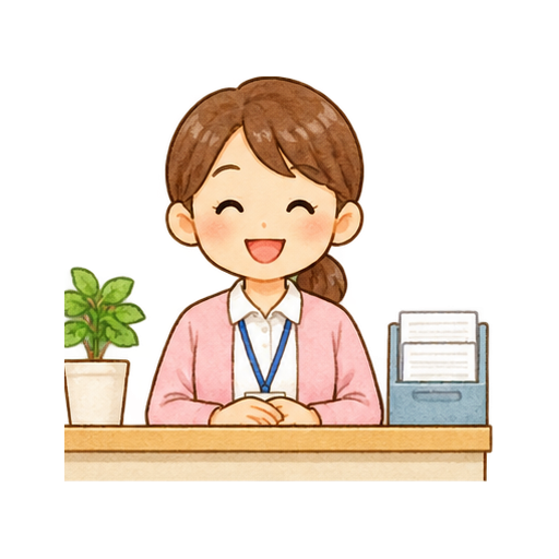 事務の先生のイラスト