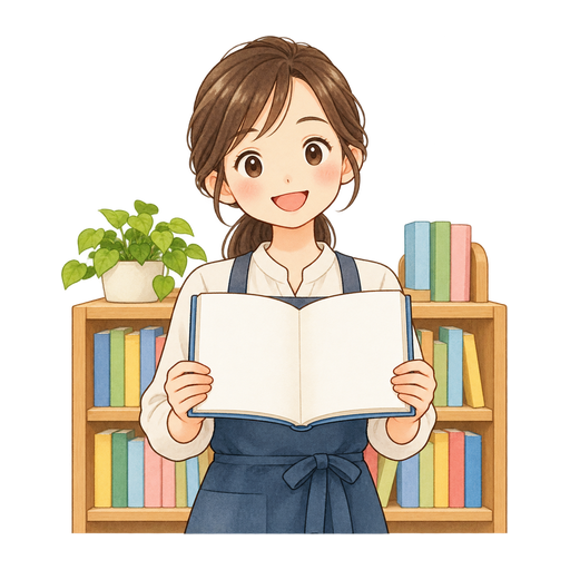 図書館の先生のイラスト