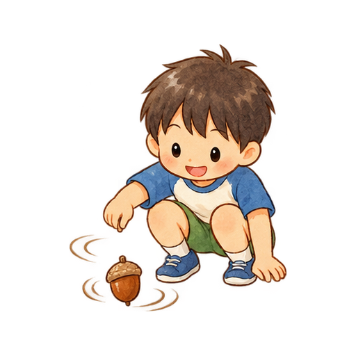 どんぐりごまのイラスト