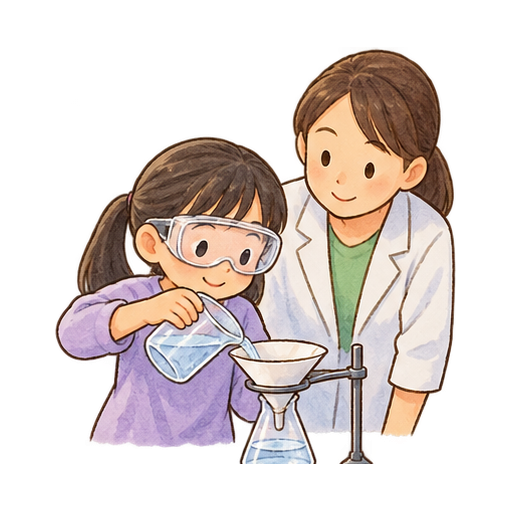 水をろ過するのイラスト
