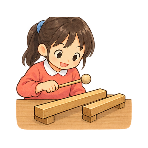 音の高低を比べるのイラスト
