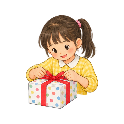 リボンを結ぶのイラスト