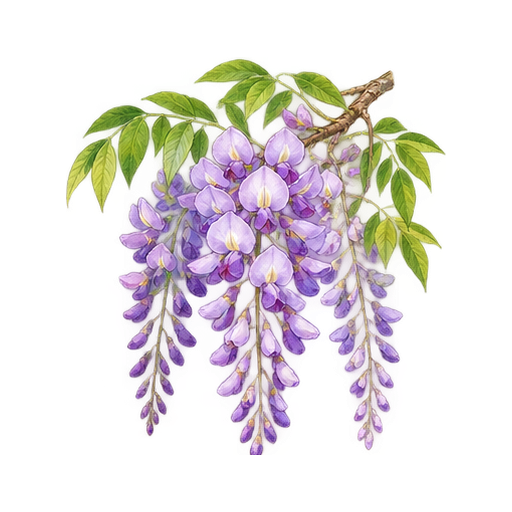藤の花のイラスト