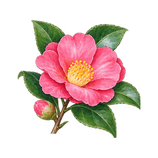 サザンカのイラスト