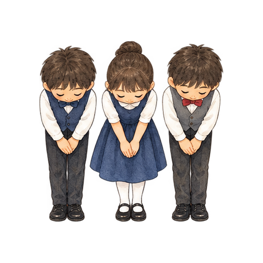 演奏後にお辞儀するのイラスト