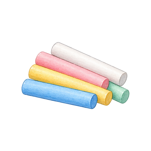 色チョークのイラスト