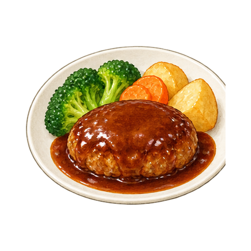 ハンバーグのイラスト
